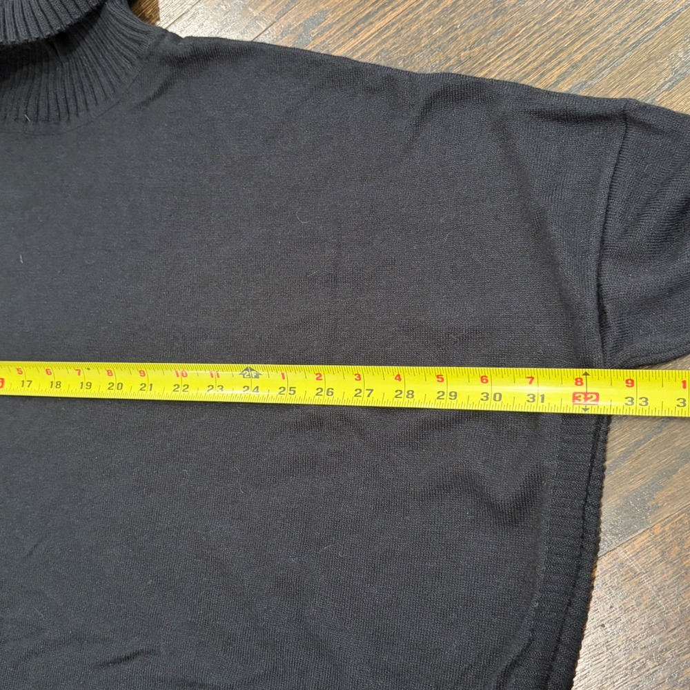 Mersea Catalina Turtleneck Sweater Women One Size Black Oversized Boxy Knit Top - Picture 8 of 8
